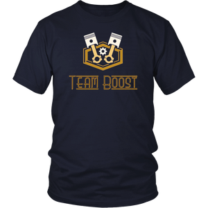 teamboost piston emblem T-Shirt(Front and small back)