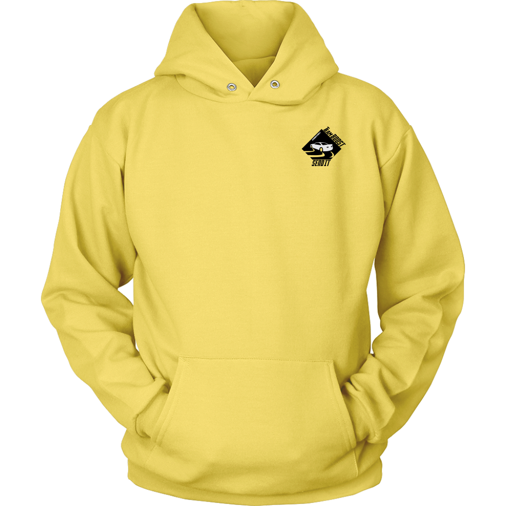 TeamBOOST Full send Hoodie (front and back)