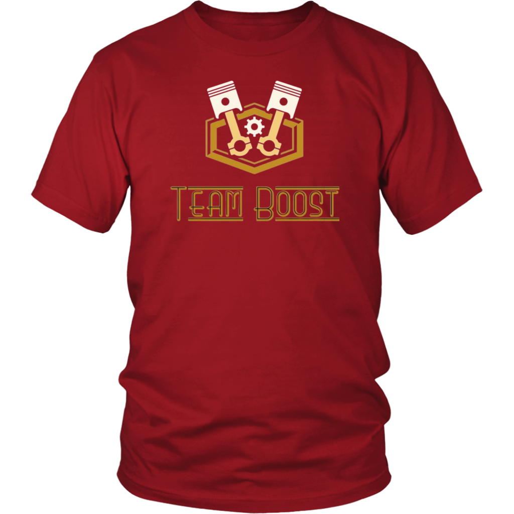 teamboost piston emblem T-Shirt(Front and small back)