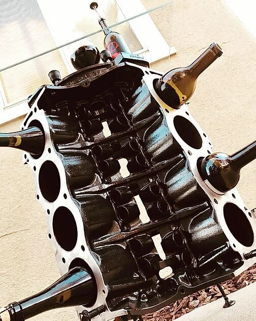 Engine Block Wine Rack