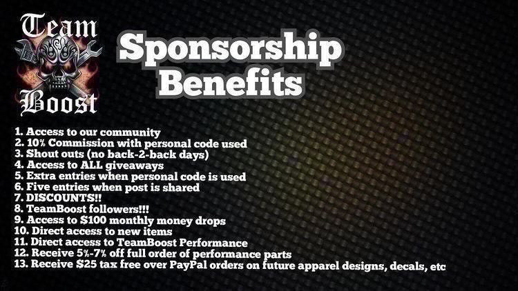 Sponsorship box