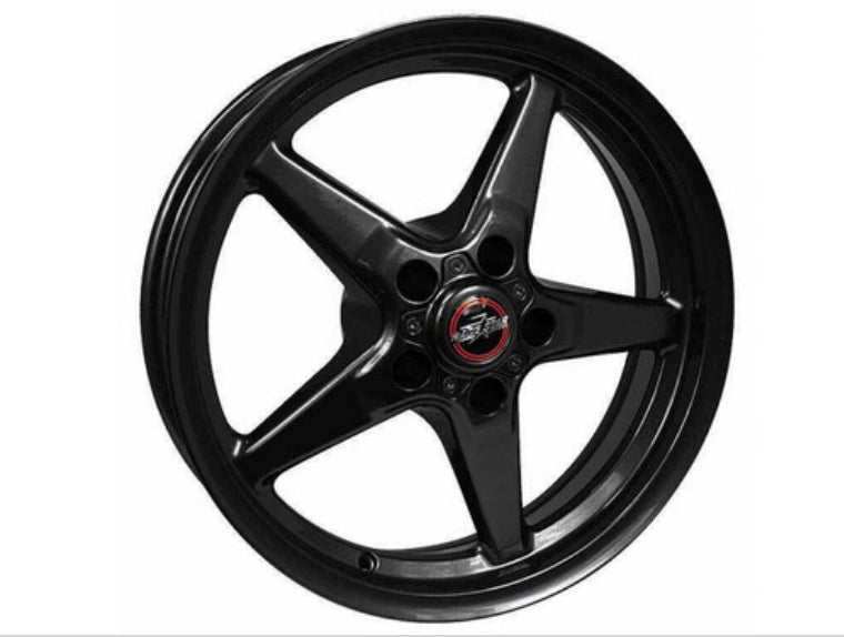 92 Drag Star Bracket Racer Gloss Black 17x9.5 5x115BC