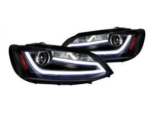 Spec-D® - Black LED DRL Bar Projector Headlights