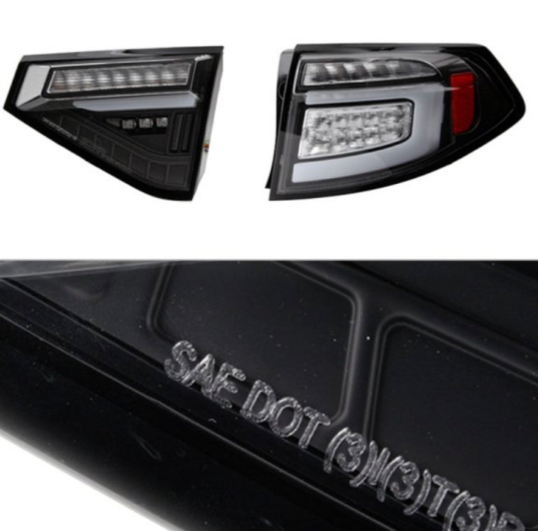 Spyder® - Black Sequential Fiber Optic LED tail light 2013 Subaru wrx