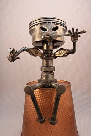 piston man business card holder