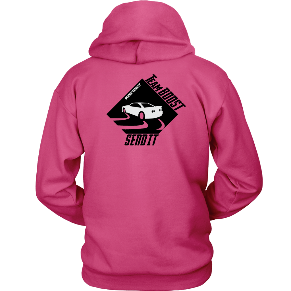 TeamBOOST Full send Hoodie (front and back)