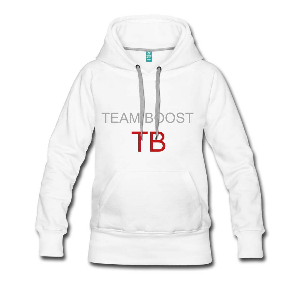 womens Team BOOST HOODIE - white