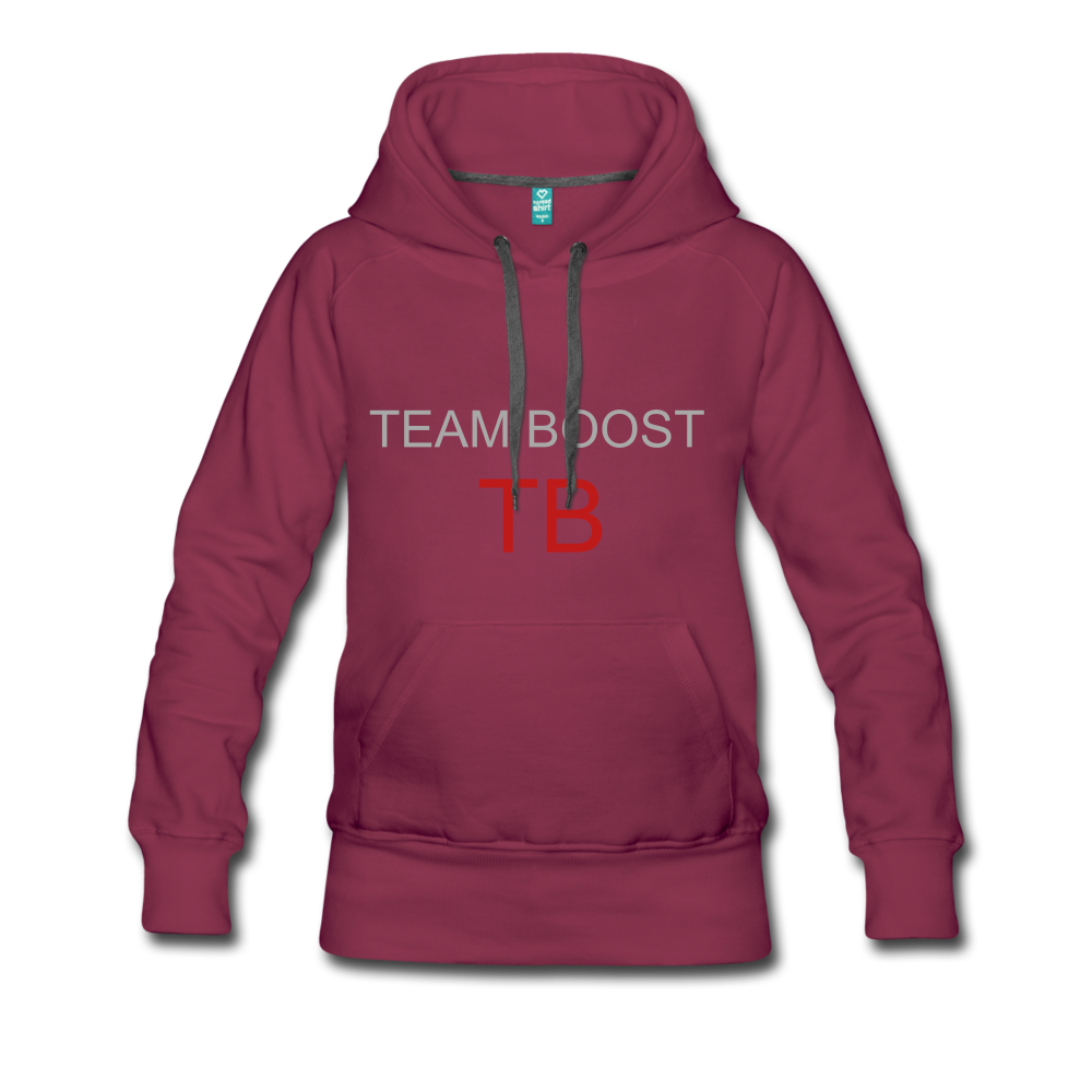 womens Team BOOST HOODIE - burgundy