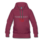 womens Team BOOST HOODIE - burgundy