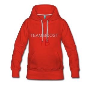 womens Team BOOST HOODIE - red