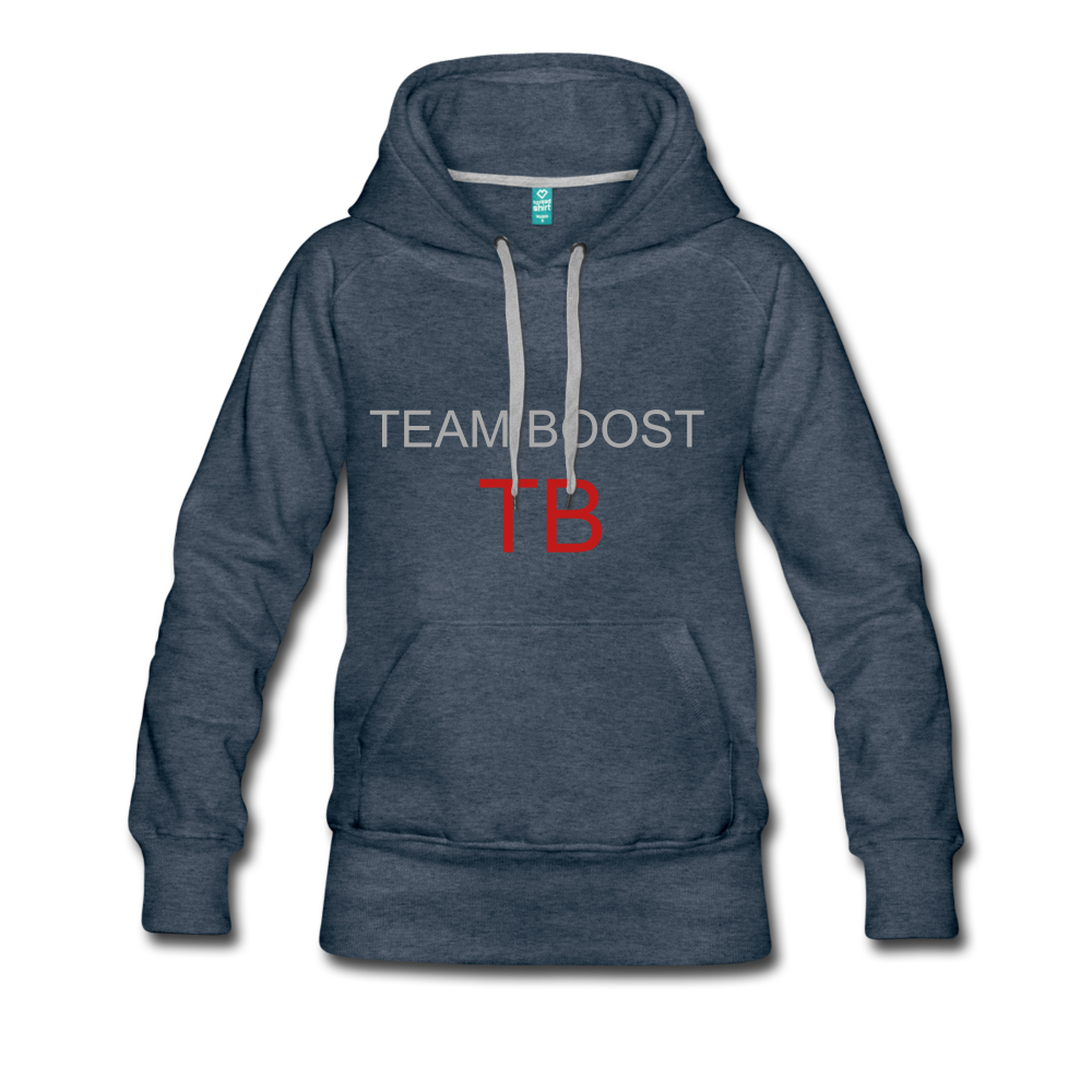 womens Team BOOST HOODIE - heather denim