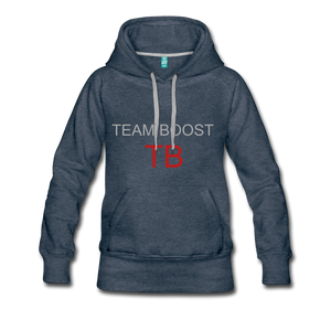 womens Team BOOST HOODIE - heather denim