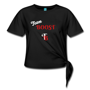 Team Boost Women's  Knotted T-Shirt - black