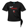 Team Boost Women's  Knotted T-Shirt - black