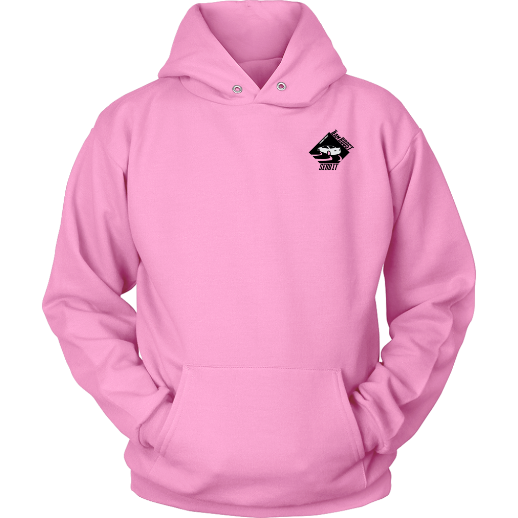 TeamBOOST Full send Hoodie (front and back)