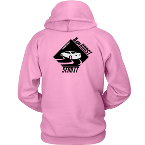 TeamBOOST Full send Hoodie (front and back)